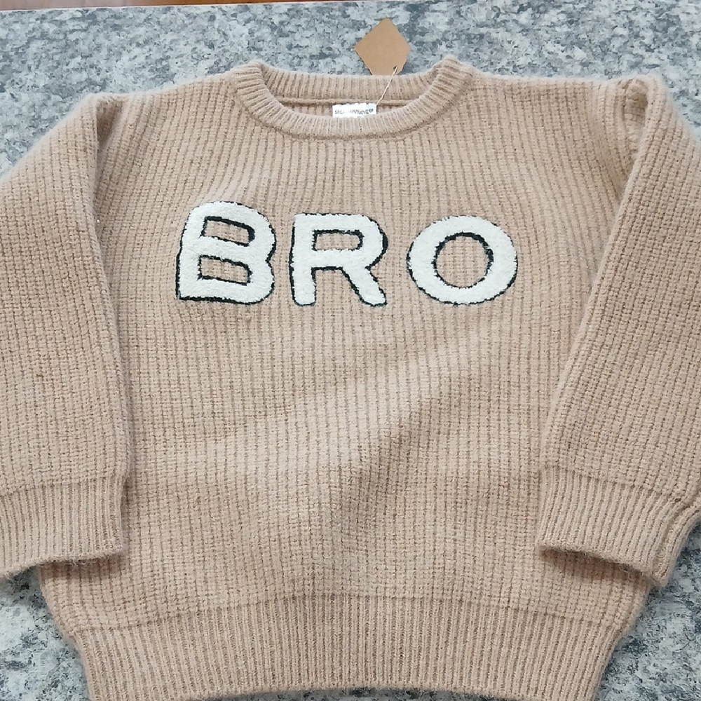 Spearmint Love Bro Sweater New 4/5 New Birth Announcement